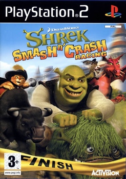 Shrek Smash N Crash Racing - Sony PlayStation 2 (PS2) video game collectible [Barcode 696055136902] - Main Image 1