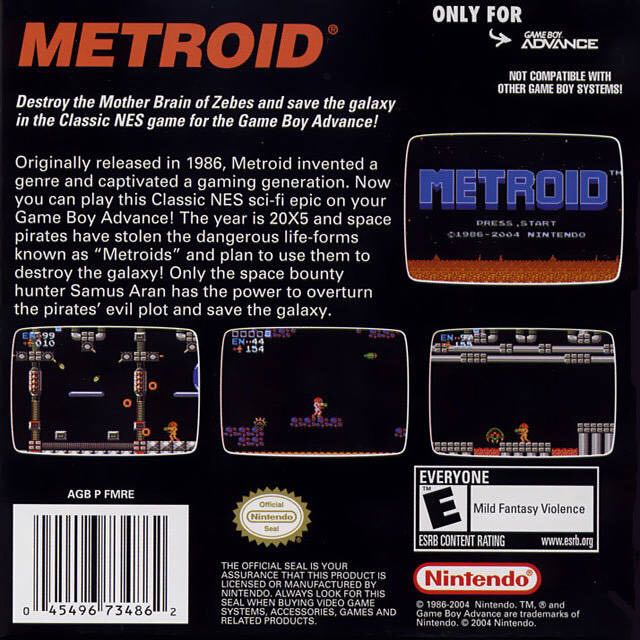 Metroid: Classic Nes Series - Nintendo Game Boy Advance (GBA) (1) video game collectible - Main Image 2