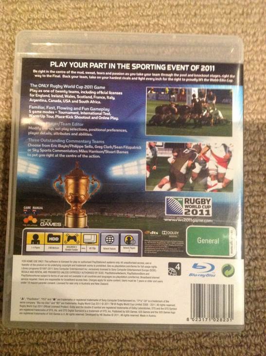 Rugby World Cup 2011 - Sony PlayStation 3 (PS3) (HB Studios - 1-4) video game collectible [Barcode 8023171028231] - Main Image 2