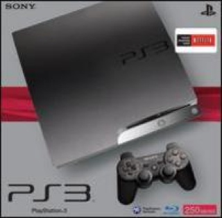 PlayStation 3 Slim: Black 250GB - Sony PlayStation 3 (PS3) (Sony - 4) video game collectible [Barcode 711719801801] - Main Image 1