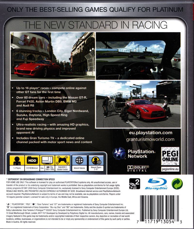 Gran Turismo 5 Prologue - Sony PlayStation 3 (PS3) (Sony Computer Entertainment - 2) video game collectible [Barcode 711712467158] - Main Image 2