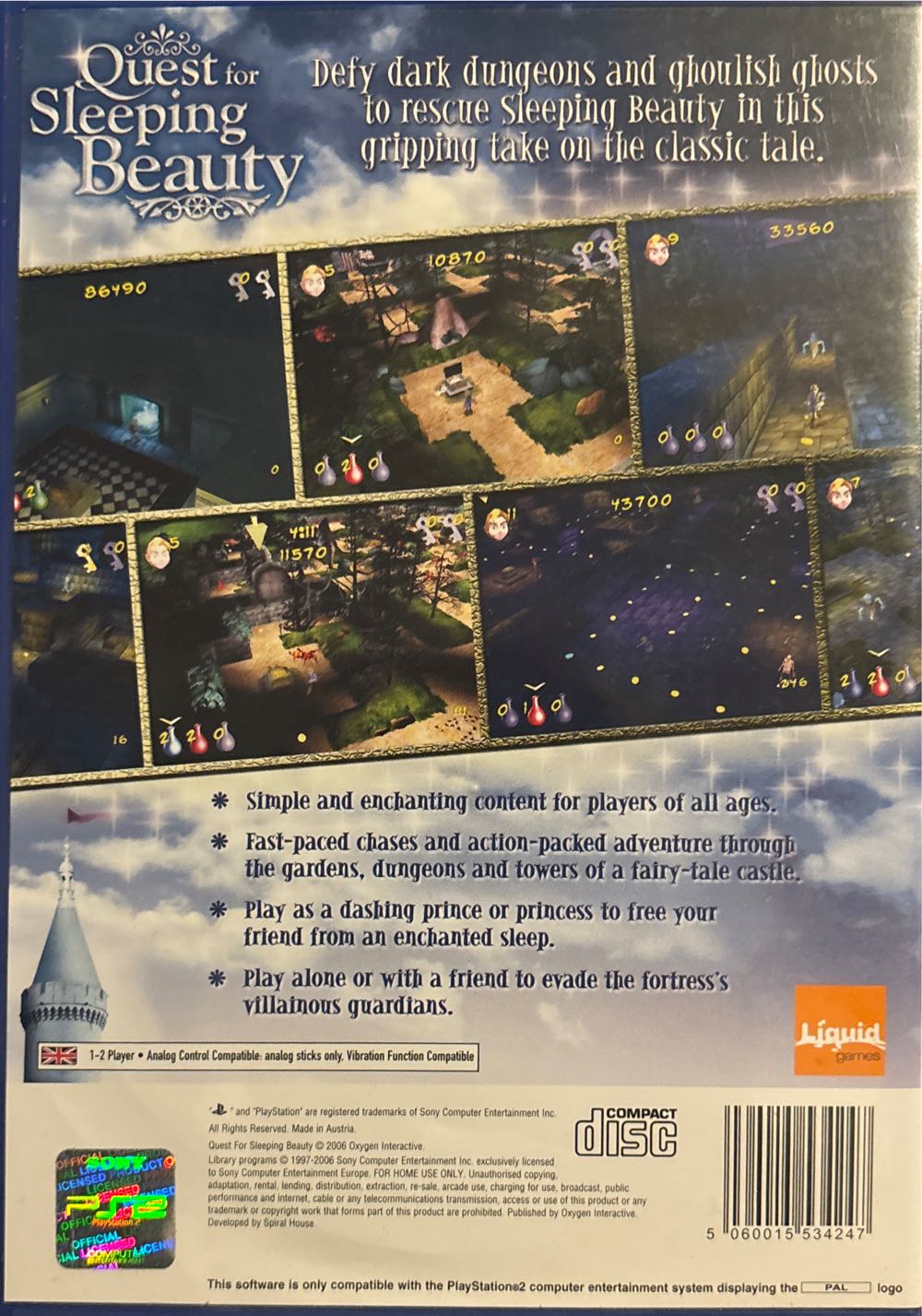 Quest For Sleeping Beauty - Sony PlayStation 2 (PS2) (1) video game collectible [Barcode 5060015534247] - Main Image 2