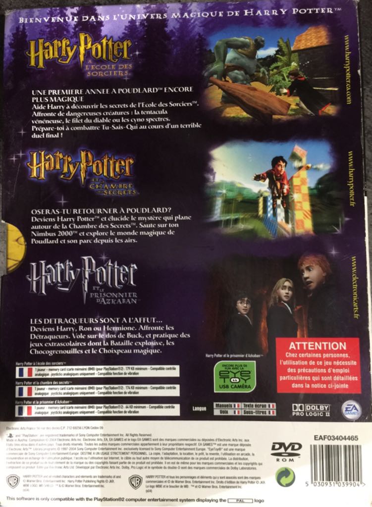 Harry Potter Collection - Sony PlayStation 2 (PS2) video game collectible [Barcode 5030931039904] - Main Image 2