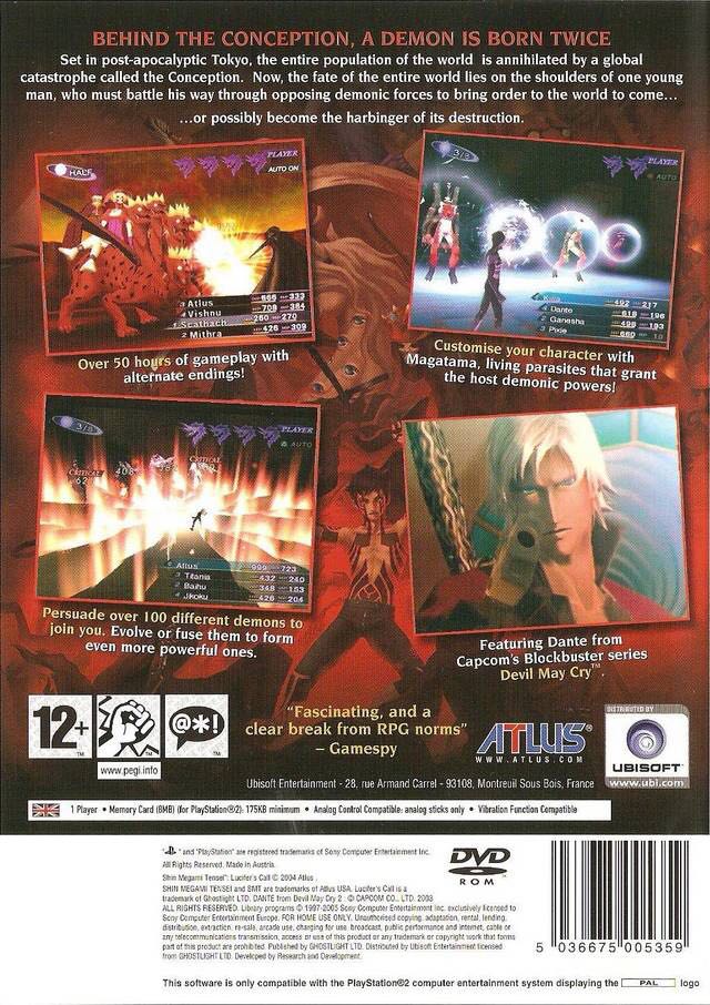 Shin Megami Tensei: Lucifer’s Call - Sony PlayStation 2 (PS2) (Atlus - 1) video game collectible [Barcode 5036675005359] - Main Image 2