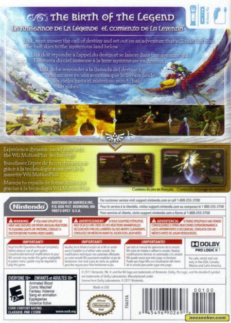 The Legend Of Zelda: Skyward Sword - Nintendo Wii (Nintendo - 1) video game collectible - Main Image 2