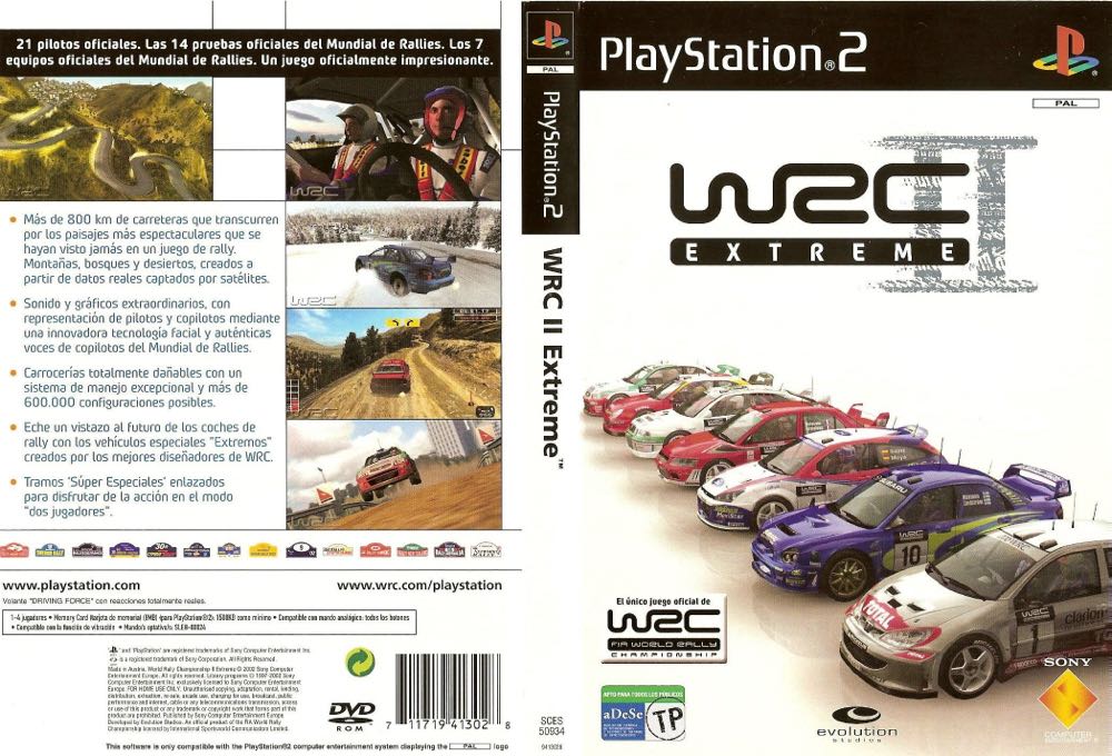 WRC II Extreme - Sony PlayStation 2 (PS2) (Sony Computer Entertainment) video game collectible [Barcode 711719412922] - Main Image 2