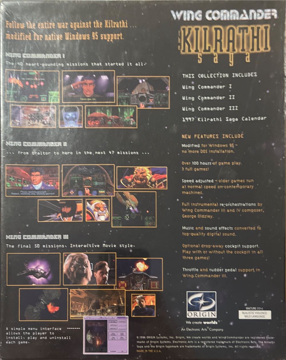 Wing Commander: The Kilrathi Saga - PC (Origin) video game collectible [Barcode 014633056518] - Main Image 2