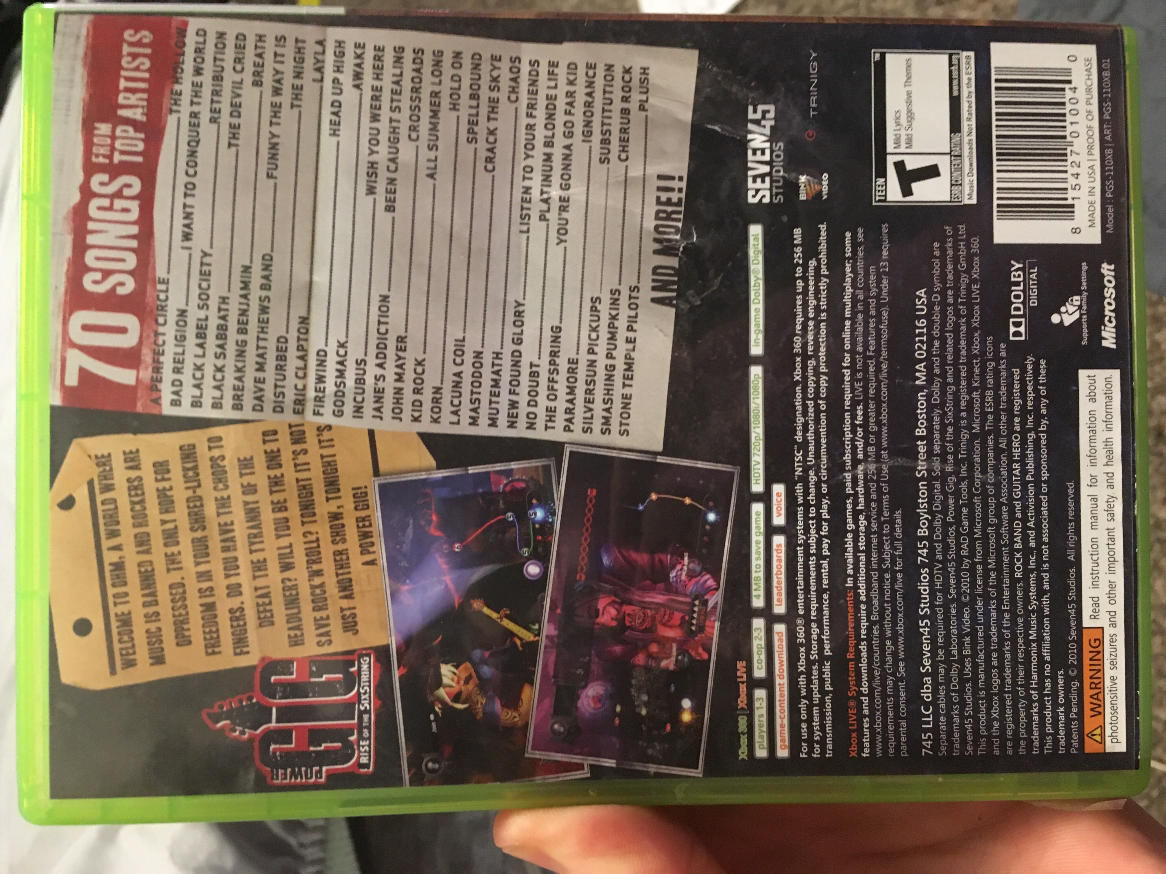 Power Gig: Rise Of The Six String - Microsoft Xbox 360 (3) video game collectible [Barcode 815427010040] - Main Image 2