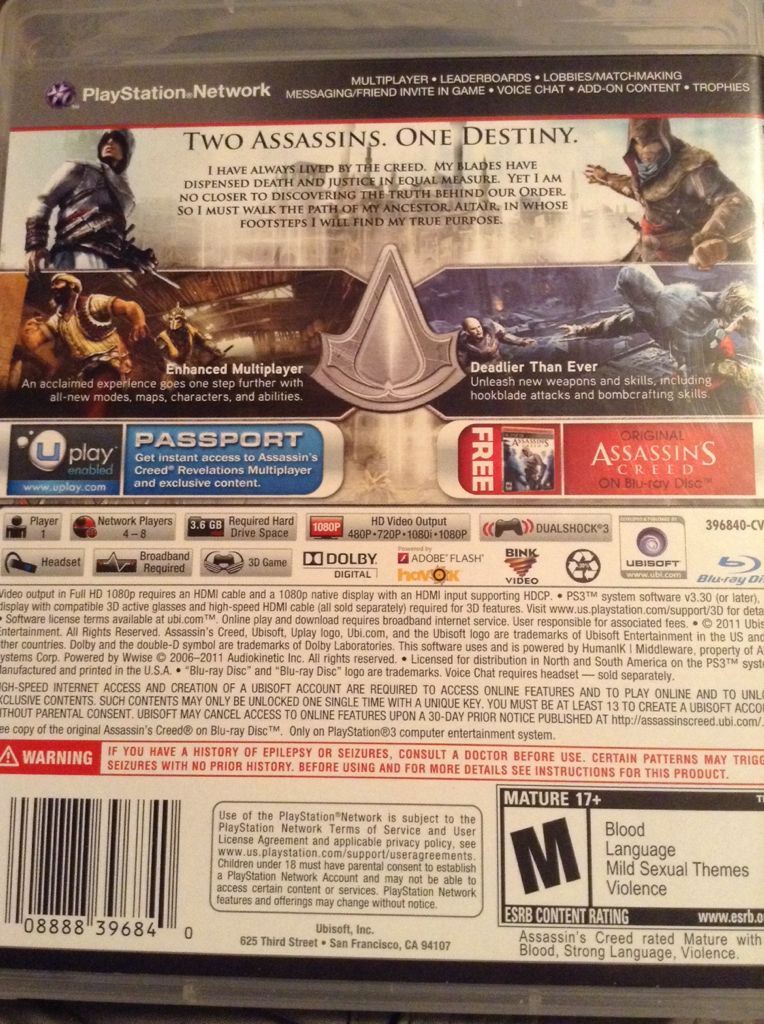 Assassins Creed Revelations Signature Edition - Sony PlayStation 3 (PS3) (Ubisoft, Inc. - 1-8) video game collectible - Main Image 2