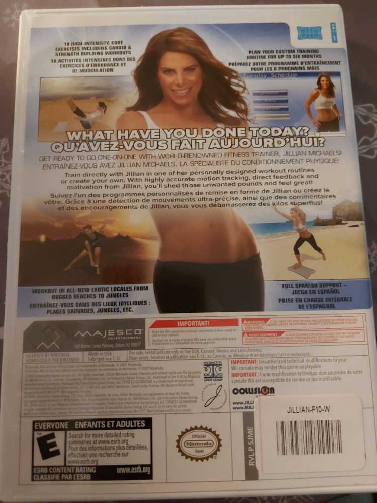 Jillian Michaels Fitness Ultimatum 2010 - Nintendo Wii (Majesco - 1) video game collectible [Barcode 096427016311] - Main Image 2