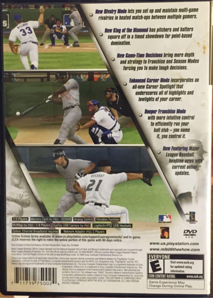 MLB 06: The Show - Sony PlayStation 2 (PS2) (Sony Computer Entertainment - 1) video game collectible [Barcode 711719750024] - Main Image 2
