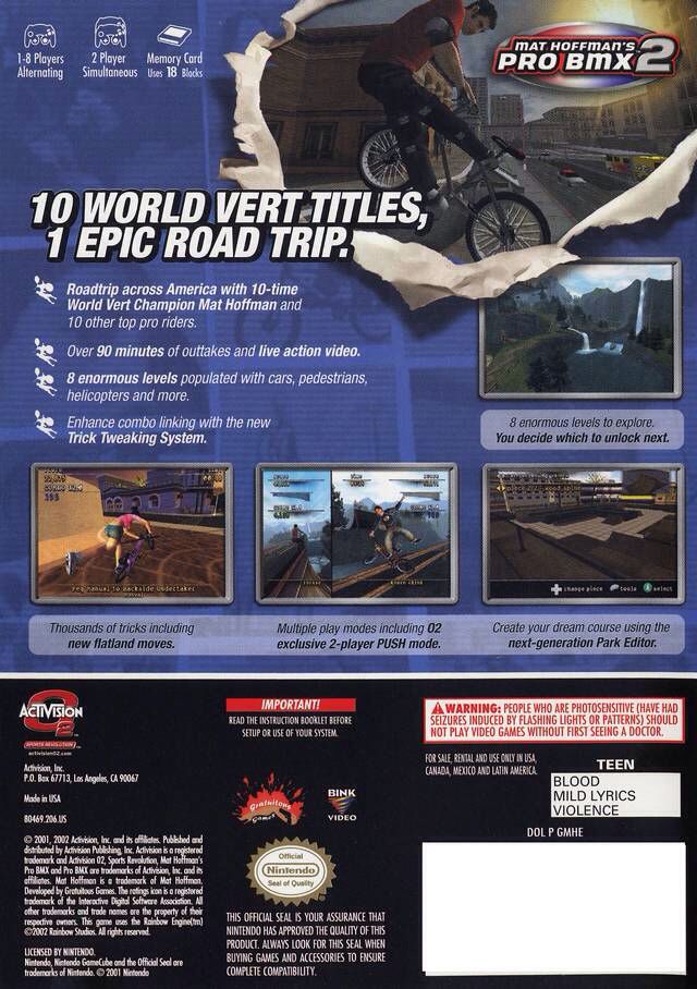Mat Hoffman’s Pro BMX 2 - Sony PlayStation 2 (PS2) (Activision Blizzard - 8) video game collectible [Barcode 047875801875] - Main Image 2