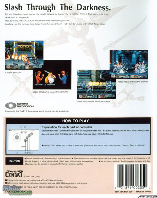 Ninja Combat - SNK Neo Geo video game collectible - Main Image 2