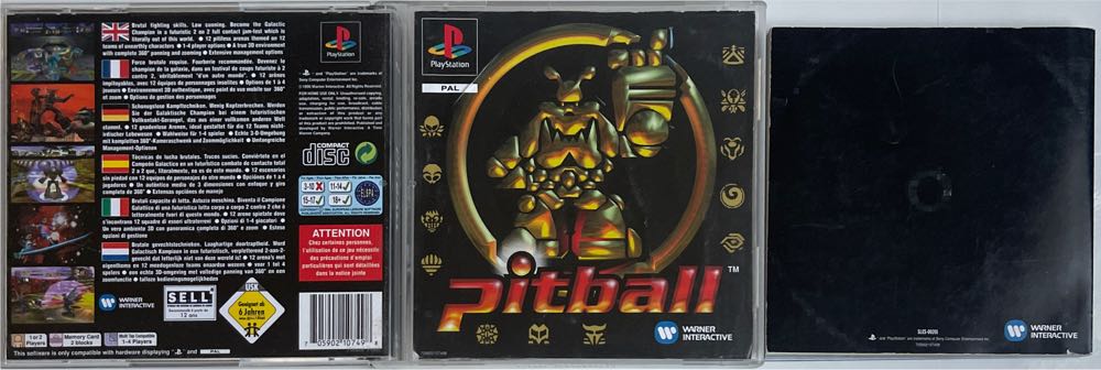 Pitball - Sony PlayStation (Warner - 1-4) video game collectible [Barcode 705902107498] - Main Image 4