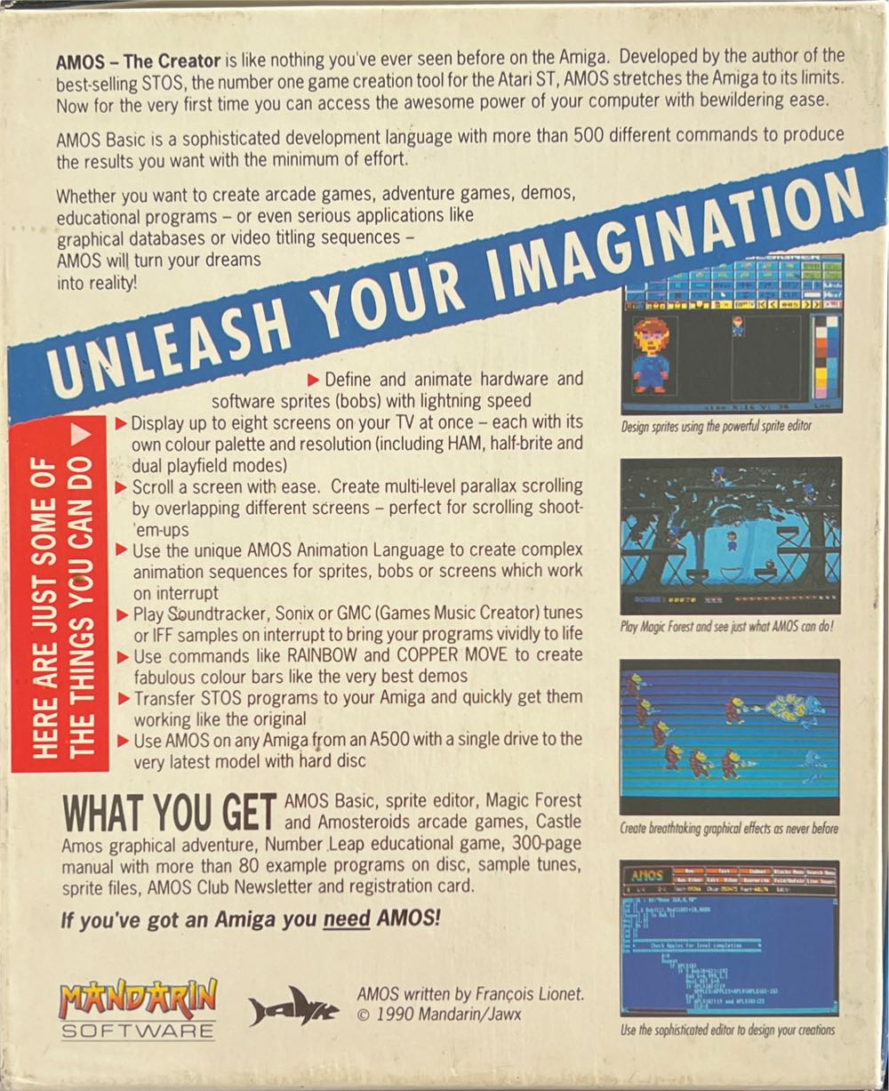 Amos - Commodore Amiga video game collectible [Barcode 9781872084374] - Main Image 2