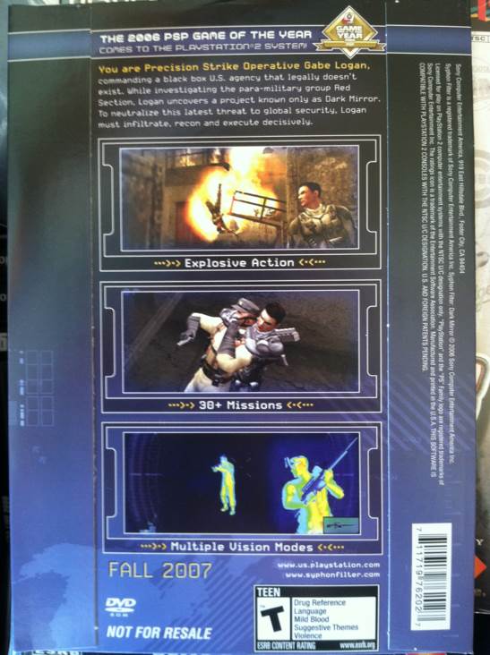 Syphon Filter: Dark Mirror (Demo Disc) - Sony PlayStation 2 (PS2) video game collectible [Barcode 5788718768027] - Main Image 2