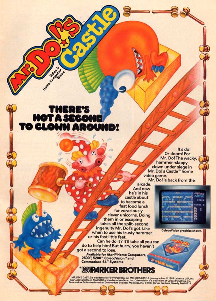 Mr. Do!’s Castle - Colecovision (Parker Brothers) video game collectible - Main Image 2