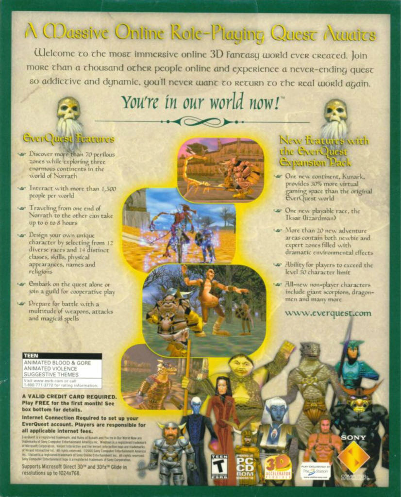 Everquest The Ruins Of Kunark BigBox - PC (Sony Online Entertainment) video game collectible [Barcode 3307212292771] - Main Image 2