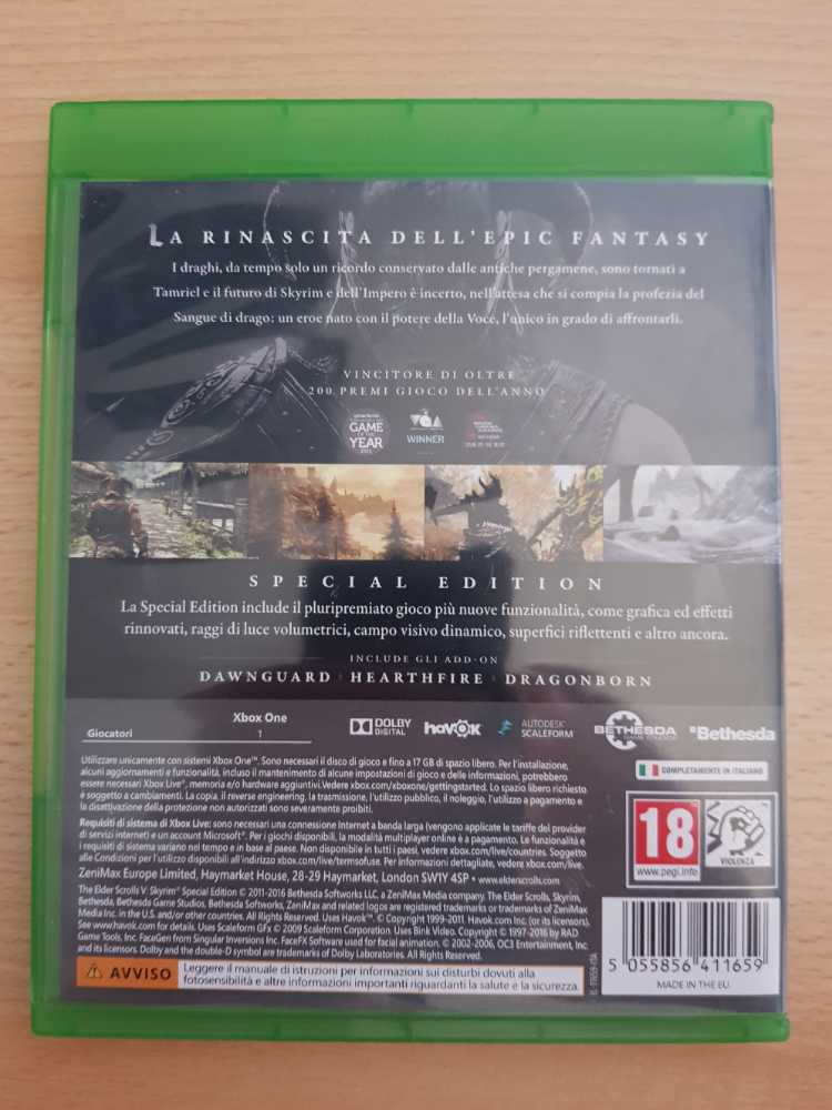 Elder Scrolls V: Skyrim, The - Microsoft Xbox One (Bethesda - 1) video game collectible [Barcode 5055856411659] - Main Image 3