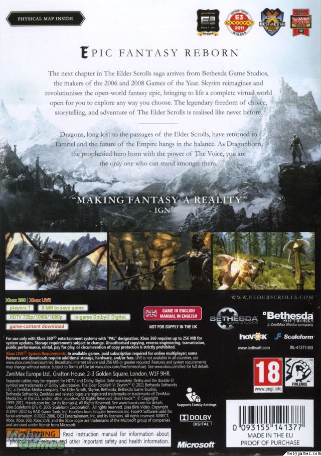 The Elder Scrolls V: Skyrim - PC (Bethesda Softworks - 1) video game collectible - Main Image 2