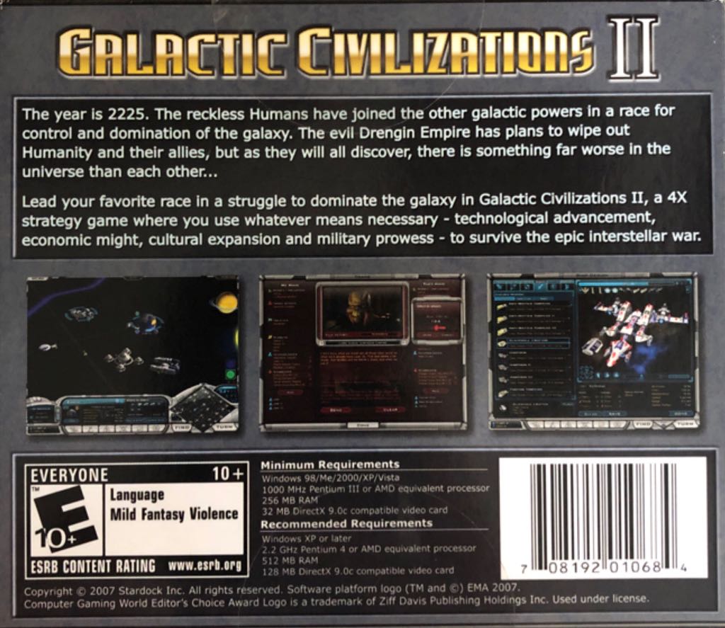 Galactic Civilizations II: Ultimate Edition - PC (Stardock - 1) video game collectible [Barcode 708192010684] - Main Image 2