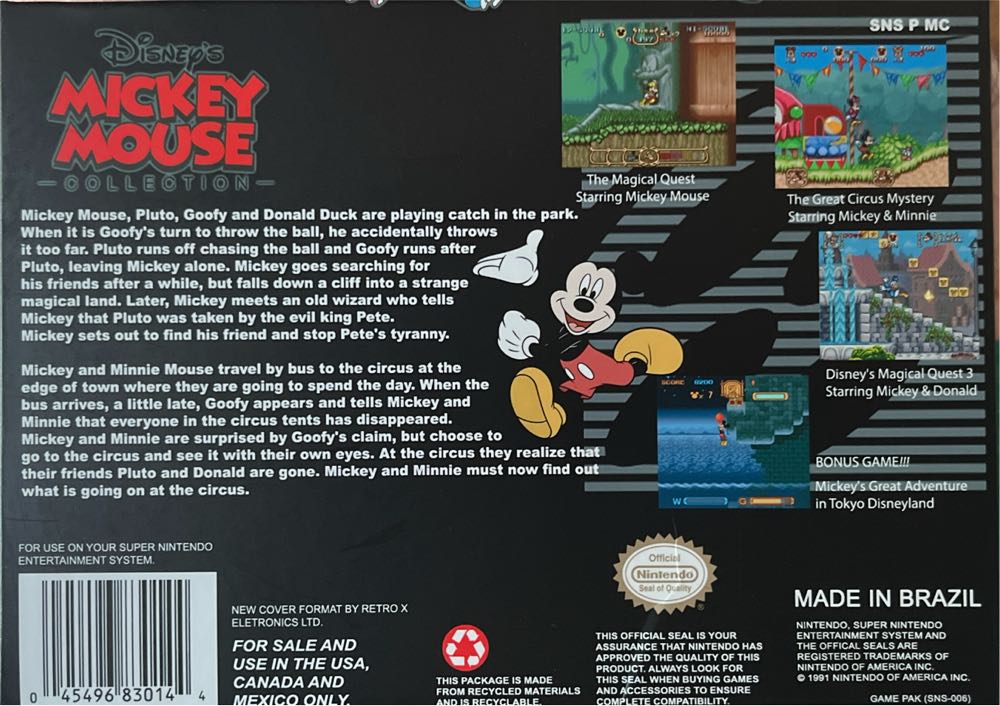 Jogo - Nintendo - SNES repro - Mickey Mouse - Nintendo Super Nintendo Entertainment System (SNES) (Capcom) video game collectible - Main Image 2