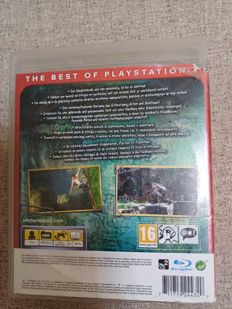 Uncharted Drake’s Fortune - Sony PlayStation 3 (PS3) video game collectible [Barcode 711719244349] - Main Image 2