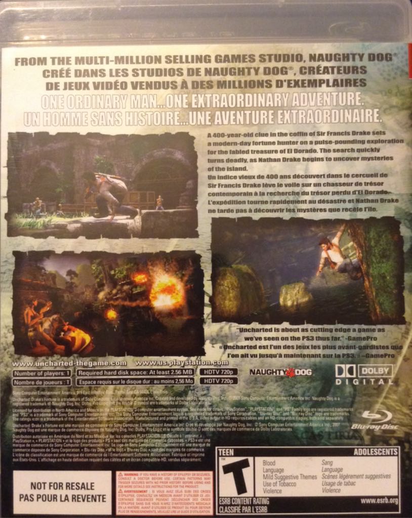 Uncharted: Drake’s Fortune - Sony PlayStation 3 (PS3) (1) video game collectible - Main Image 2