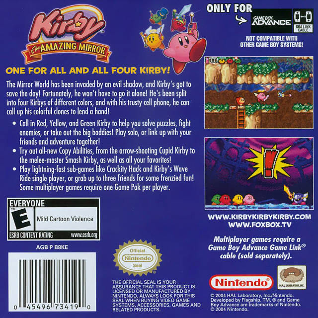 Kirby & The Amazing Mirror - Nintendo Game Boy Advance (GBA) (Nintendo - 1-4) video game collectible - Main Image 2
