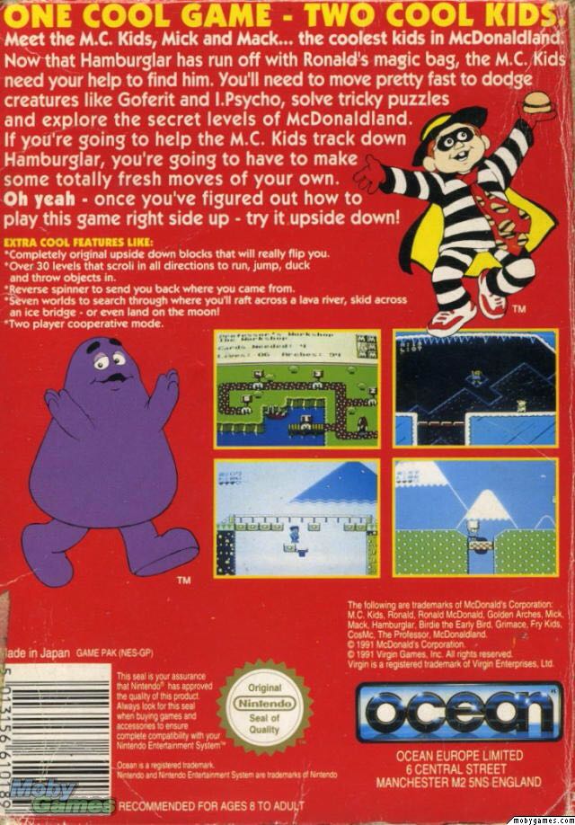 Mcdonaldland - Nintendo Entertainment System (NES) video game collectible - Main Image 2