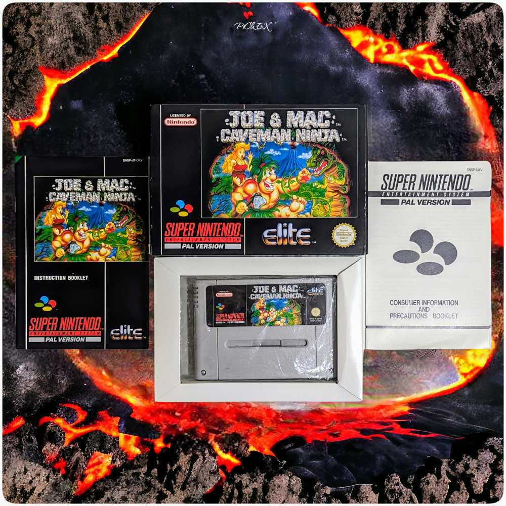 Joe & Mac Caveman Ninja - Nintendo Super Nintendo Entertainment System (SNES) video game collectible - Main Image 2