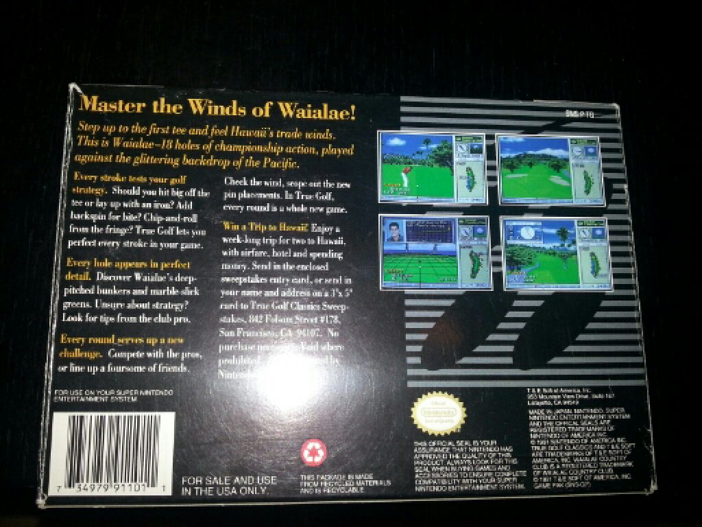 Waialae Country Club - Nintendo Super Nintendo Entertainment System (SNES) video game collectible - Main Image 2