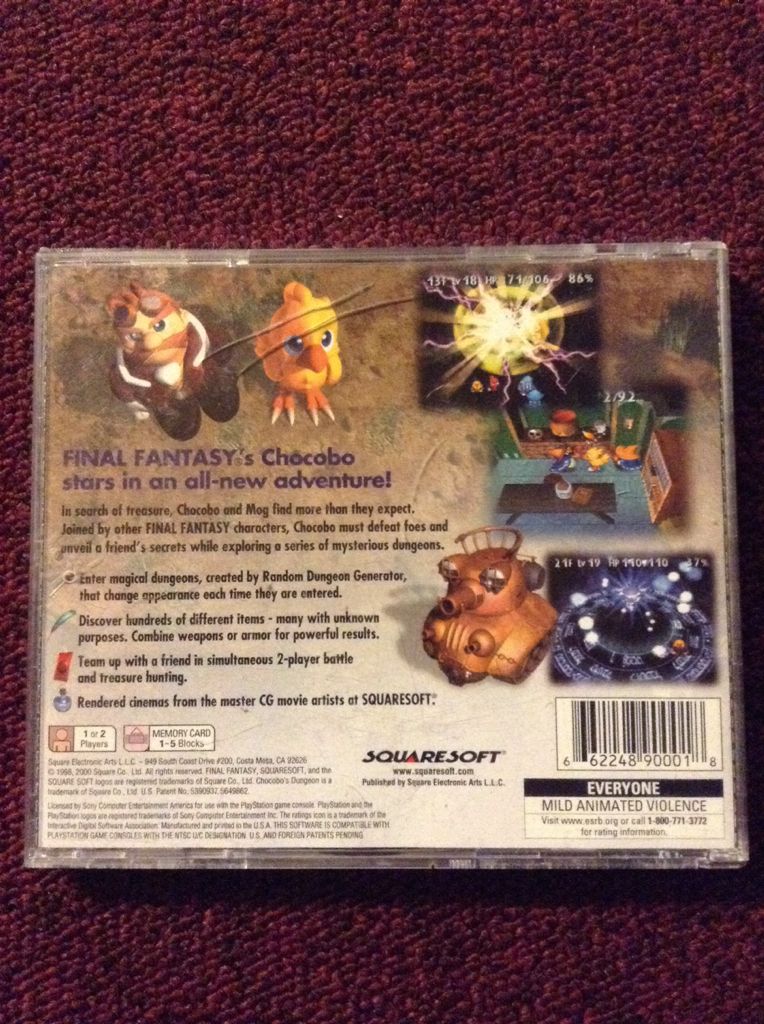Chocobo’s Dungeon 2 - Sony PlayStation (Square Electronic Arts) video game collectible - Main Image 2