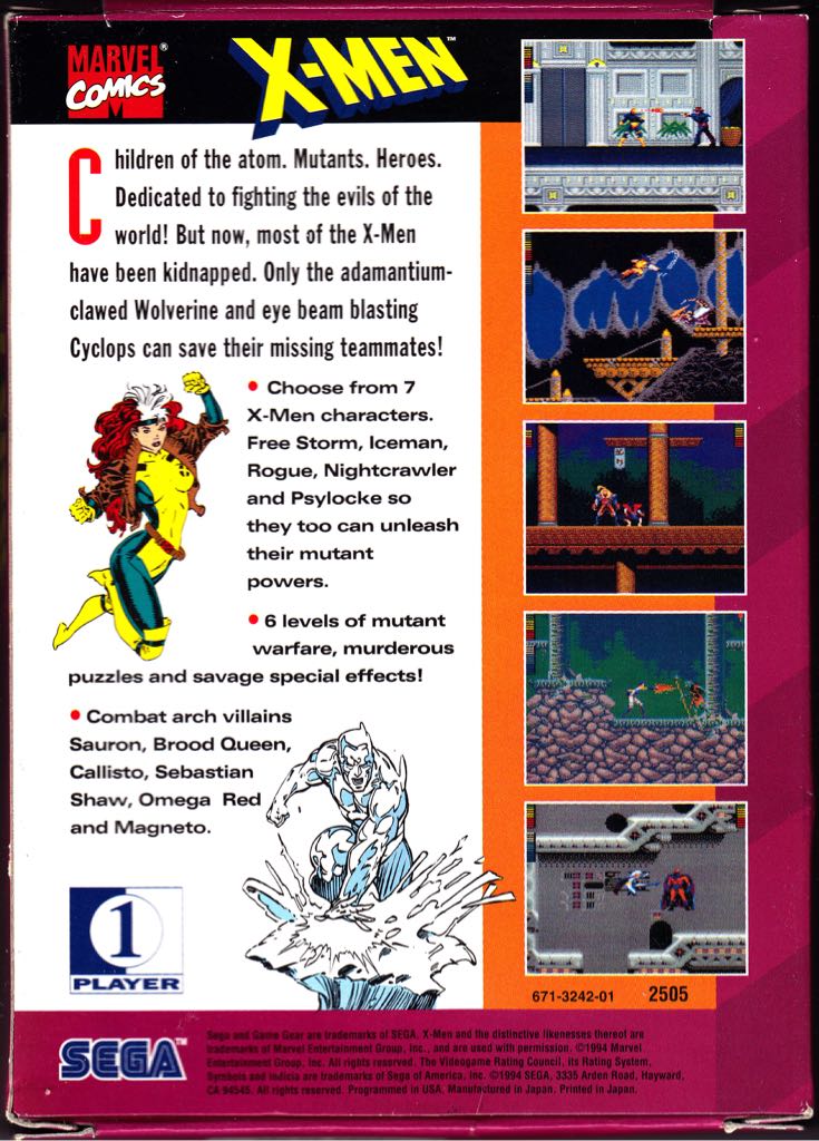 Xmen NO CASE - Sega Game Gear video game collectible - Main Image 2