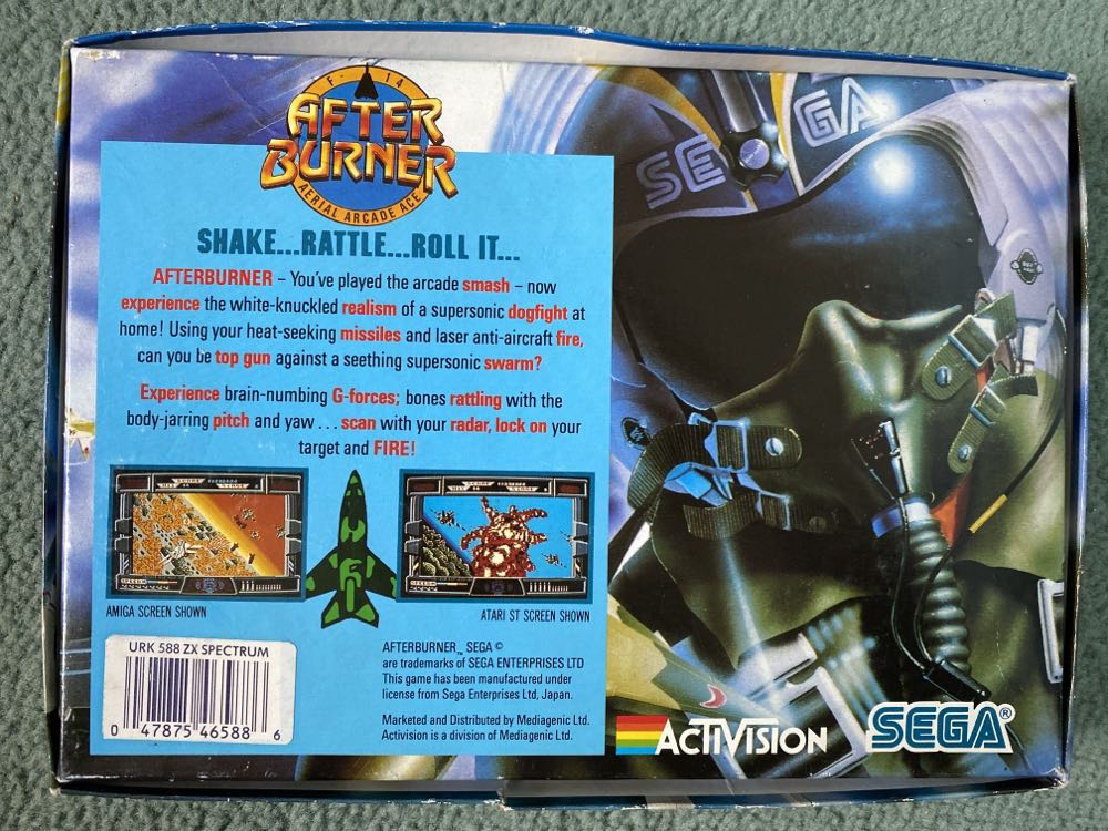 Afterburner - Sinclair ZX Spectrum (Activision) video game collectible [Barcode 047875465886] - Main Image 3