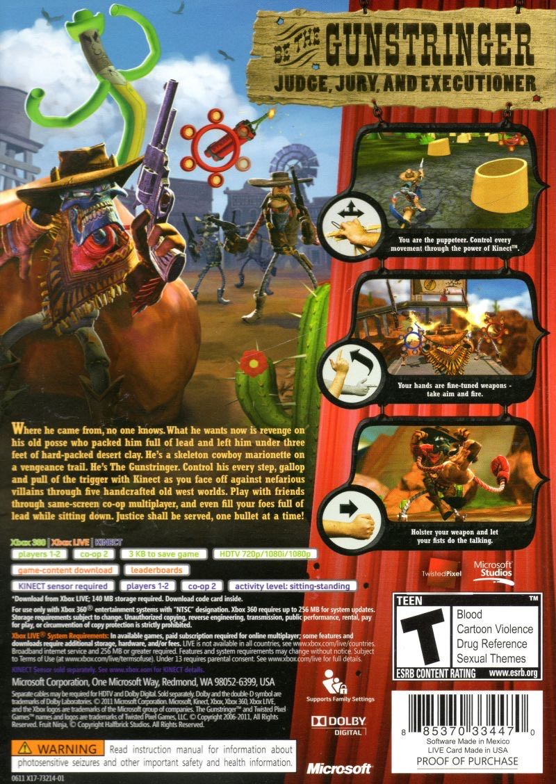 The Gunstringer - Microsoft Xbox 360 (Microsoft Game Studios - 1-2) video game collectible [Barcode 885370334630] - Main Image 2