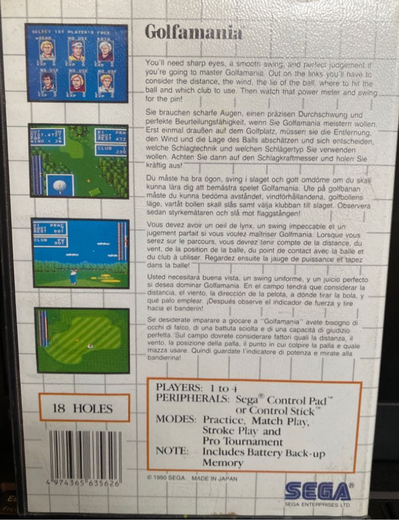 Golfamania - Sega Master System (Sega - 1) video game collectible [Barcode 4974365635626] - Main Image 2