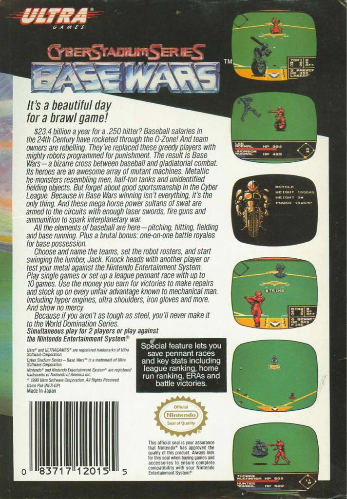 Base Wars - Nintendo Entertainment System (NES) (Ultra Games) video game collectible - Main Image 2