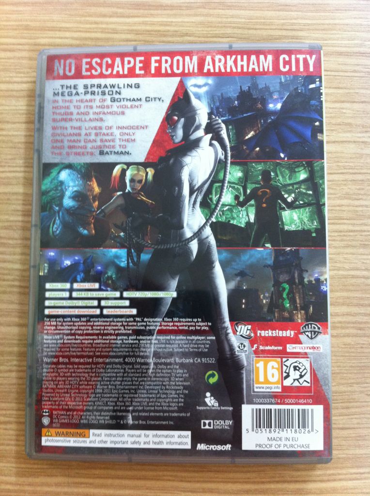 Batman Arkham City - Microsoft Xbox 360 (1) video game collectible [Barcode 5051892118026] - Main Image 2