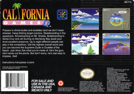 California Games II - Nintendo Super Nintendo Entertainment System (SNES) video game collectible - Main Image 2