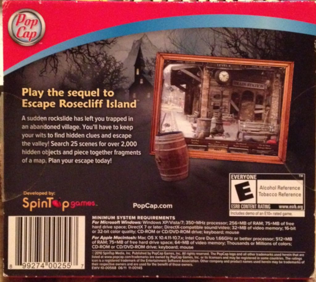 Escape Whisper Valley - PC - PC (Pop Cap - 1) video game collectible [Barcode 899274002557] - Main Image 2