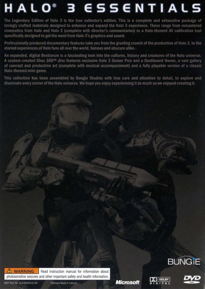 Halo 3: Essentials - Microsoft Xbox 360 (Microsoft Game Studios - 1) video game collectible - Main Image 2
