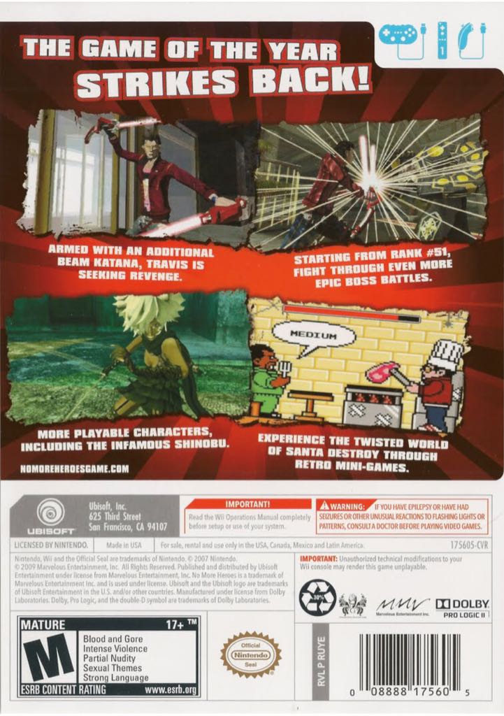 No More Heroes 2 Desperate Struggle - Nintendo Wii video game collectible - Main Image 2