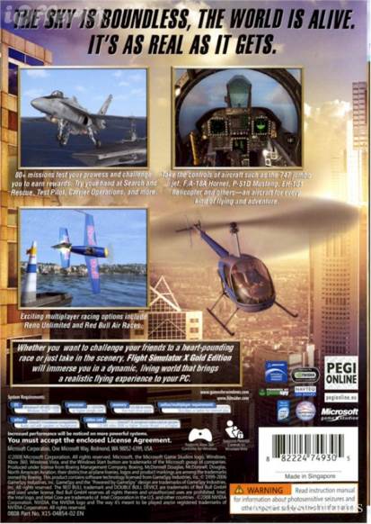 Microsoft Flight Simulator X Gold Edition - PC (Micrsoft Game Studios) video game collectible [Barcode 882224749305] - Main Image 2