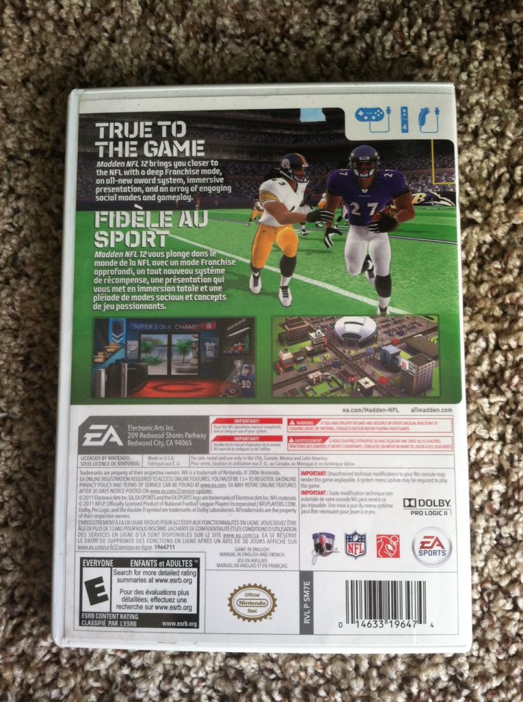 Madden 2012 - Nintendo Wii (Ea Sports - 4) video game collectible - Main Image 2