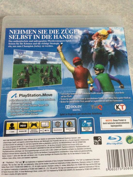 Champion Jockey - Sony PlayStation 3 (PS3) video game collectible [Barcode 5060073308002] - Main Image 2