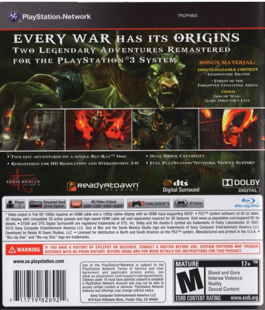 God Of War Origins Collection - Sony PlayStation 3 (PS3) (Sony Interactive Entertainment - 1) video game collectible - Main Image 2