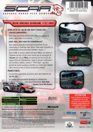 SCAR Squadra Corse Alfa Romeo - Microsoft Xbox (Milestone SRL - 1-2) video game collectible [Barcode 8011642014807] - Main Image 2