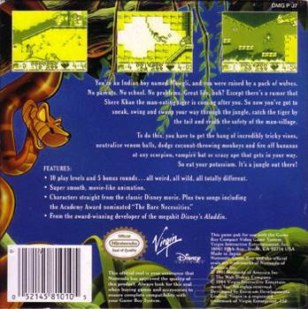 Disney’s The Jungle Book - Nintendo Game Boy Color video game collectible - Main Image 2