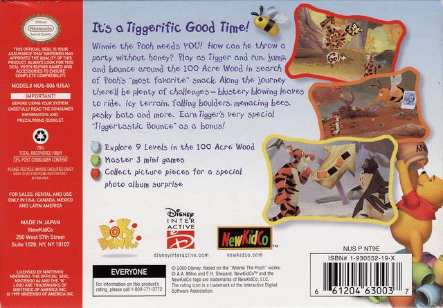 Tigger’s Honey Hunt - Nintendo 64 (N64) video game collectible - Main Image 2